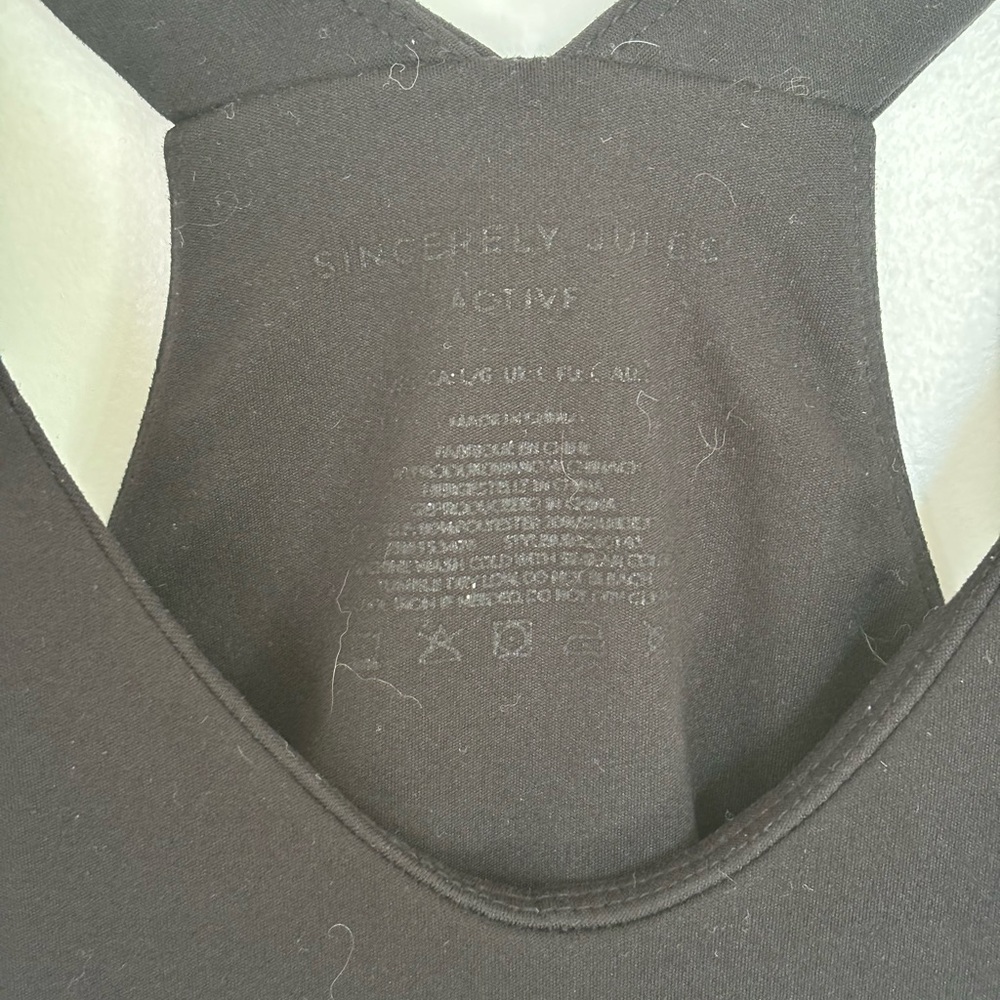 🎉 3/$15 Sincerely Jules Active Black Racerback Tank L - Picture 3 of 8